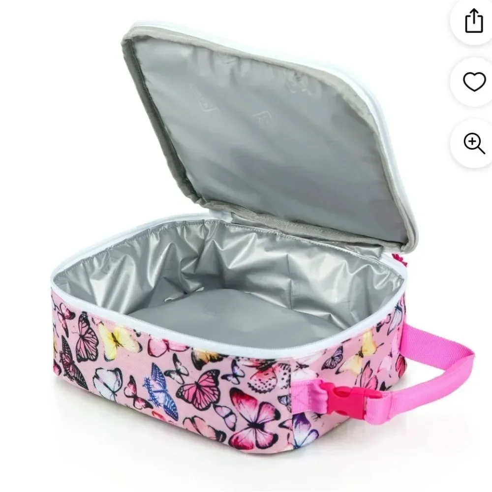 Kids Arctic Zone Purple Unicorn Lunch Box Bag Cooler W/ Ice Pack